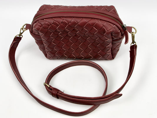 milloo Calliope Crossbody Handwoven Burgundy