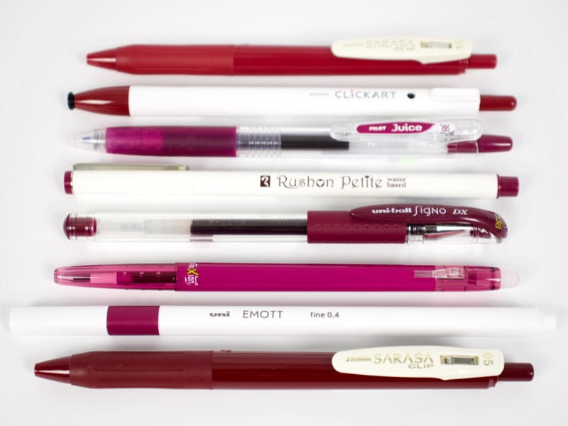 Wine Red Pen Sampler Set