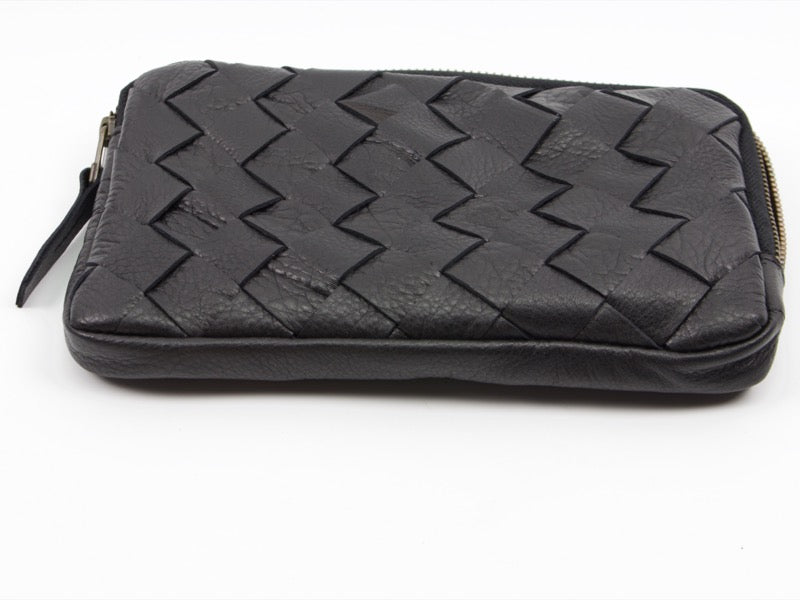 Pochette tissée à la main Chloe de Milloo, noire