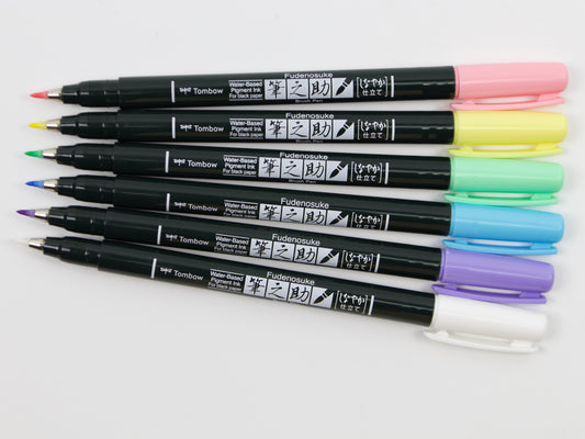 Feutre pinceau Tombow Fudenosuke Couleurs pastel