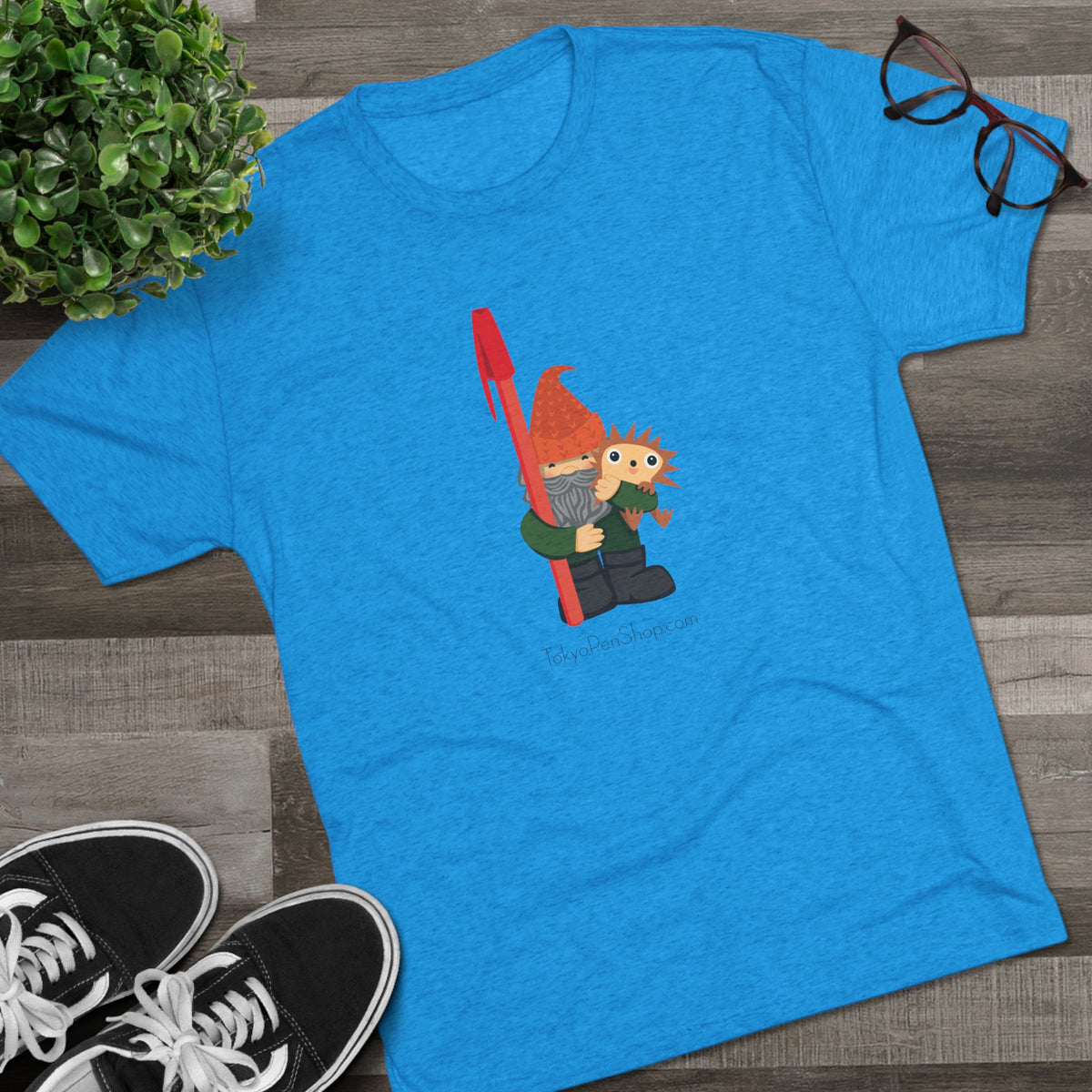Tokyo Pen Shop Hiro with Gnome Triblend Tee