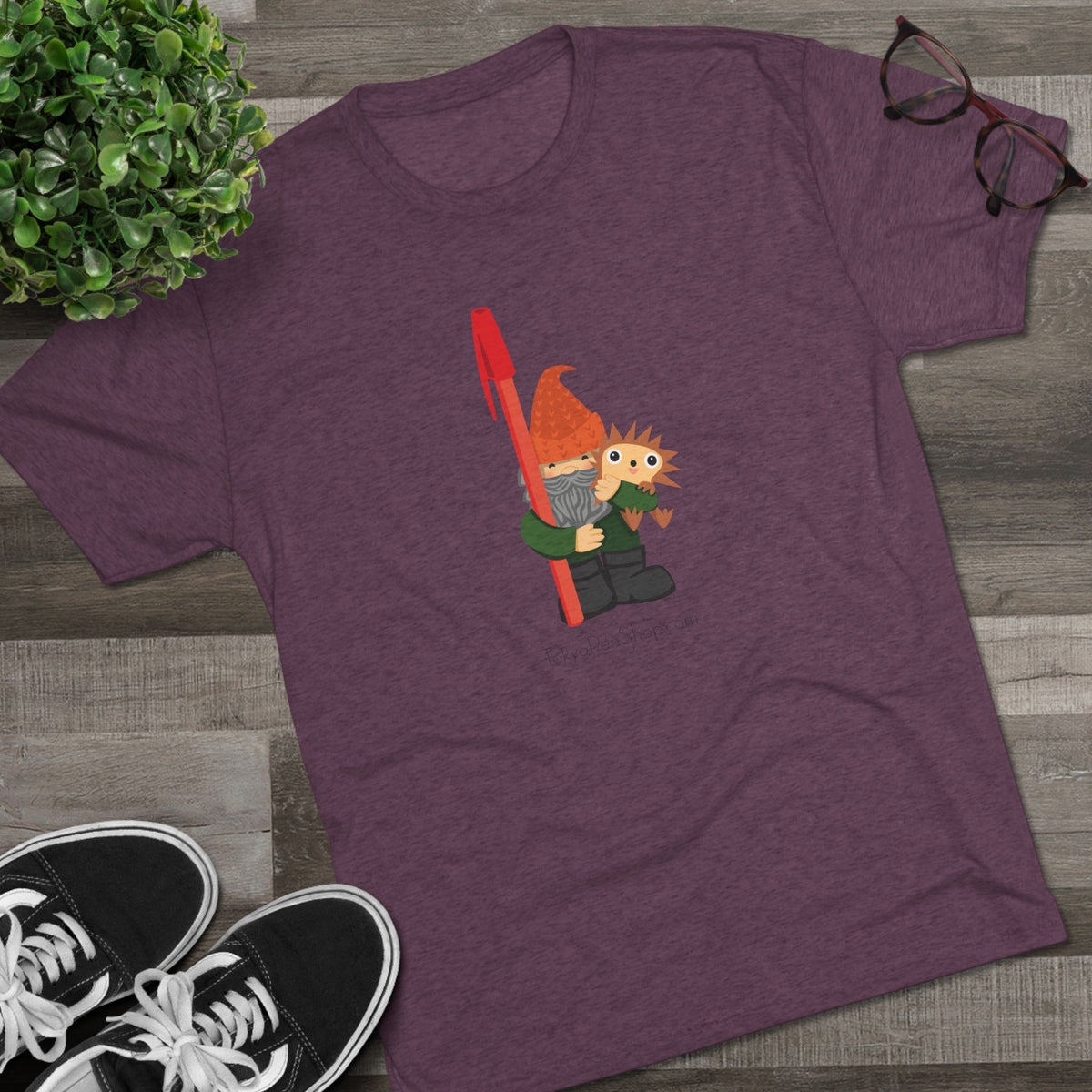 Tokyo Pen Shop Hiro with Gnome Triblend Tee