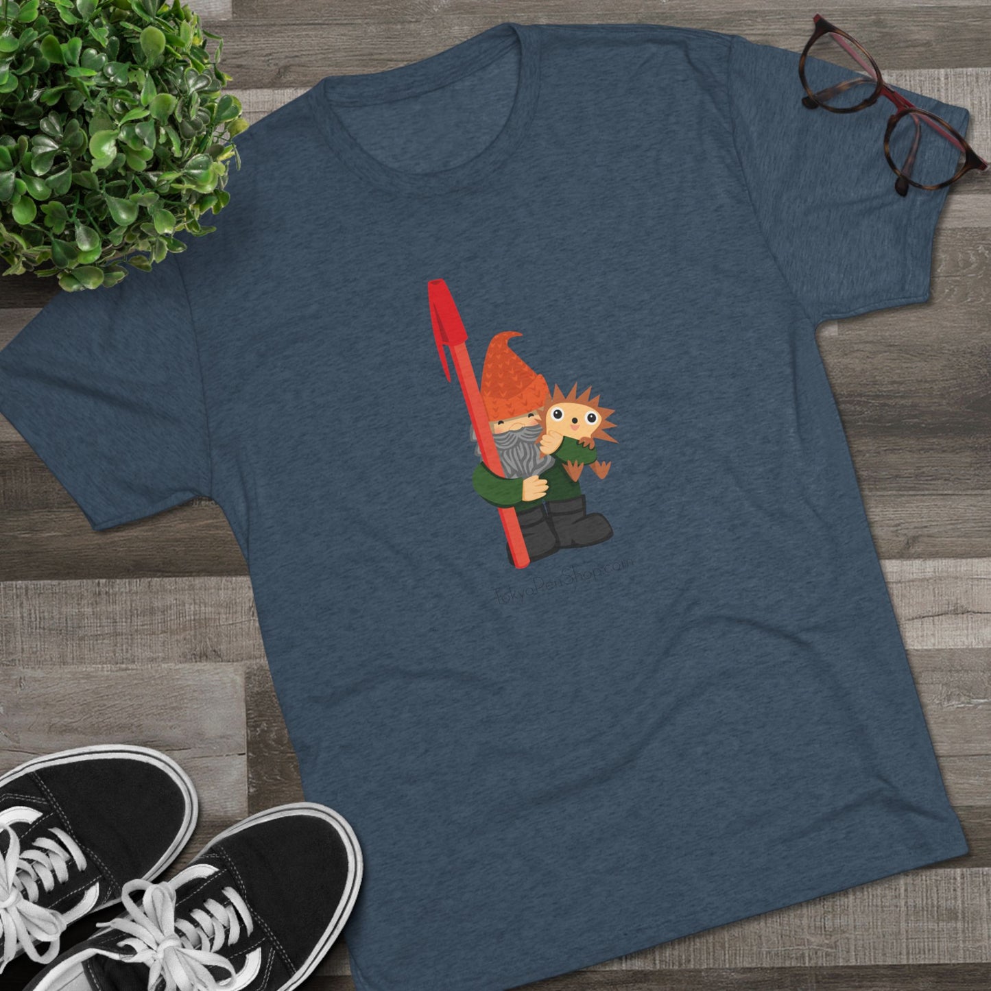Tokyo Pen Shop Hiro with Gnome Triblend Tee