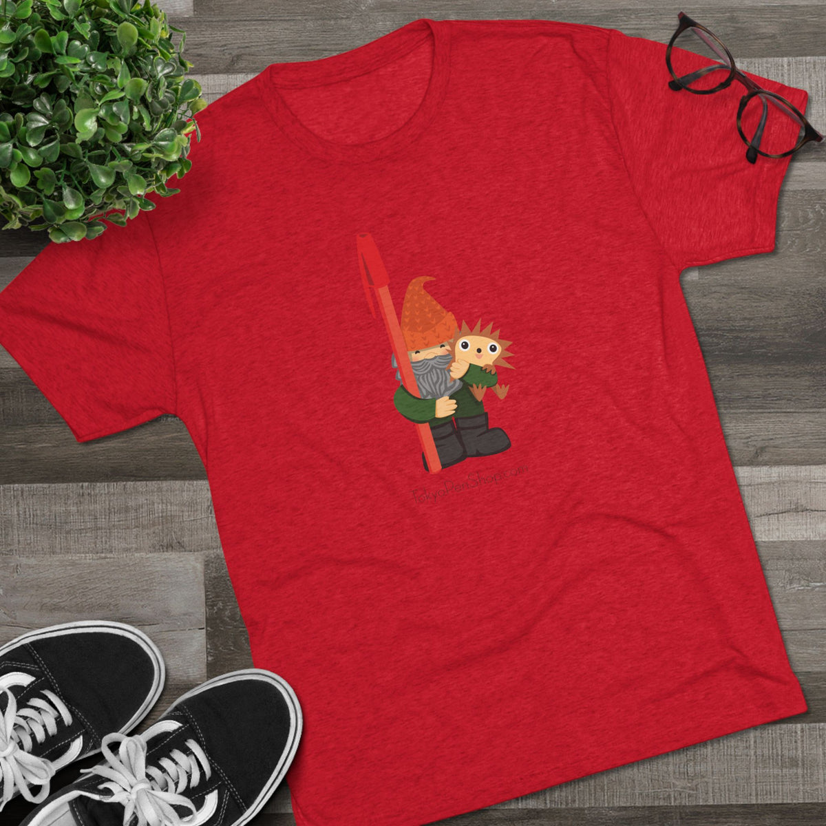 Tokyo Pen Shop Hiro with Gnome Triblend Tee