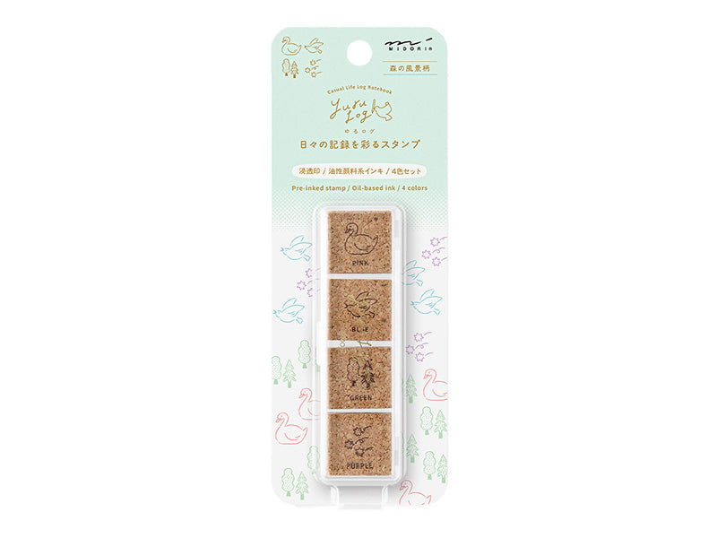 Midori Yuru Log Stamp Set