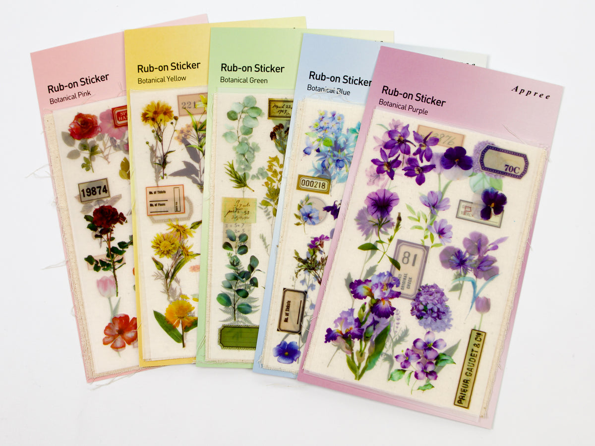 Appree Pressed Flower Rub-On Stickers