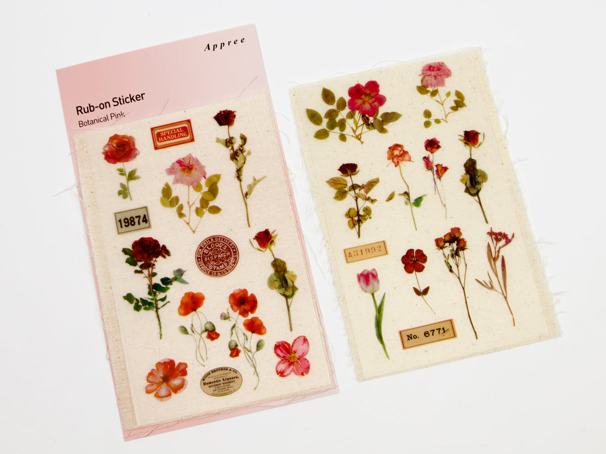 Appree Pressed Flower Rub-On Stickers