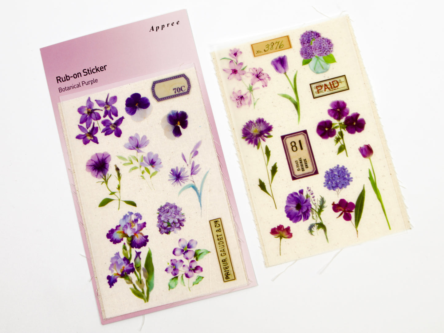 Appree Pressed Flower Rub-On Stickers