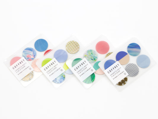 Autocollants en film à motif cosmétique Hitotoki Coffret Cercles