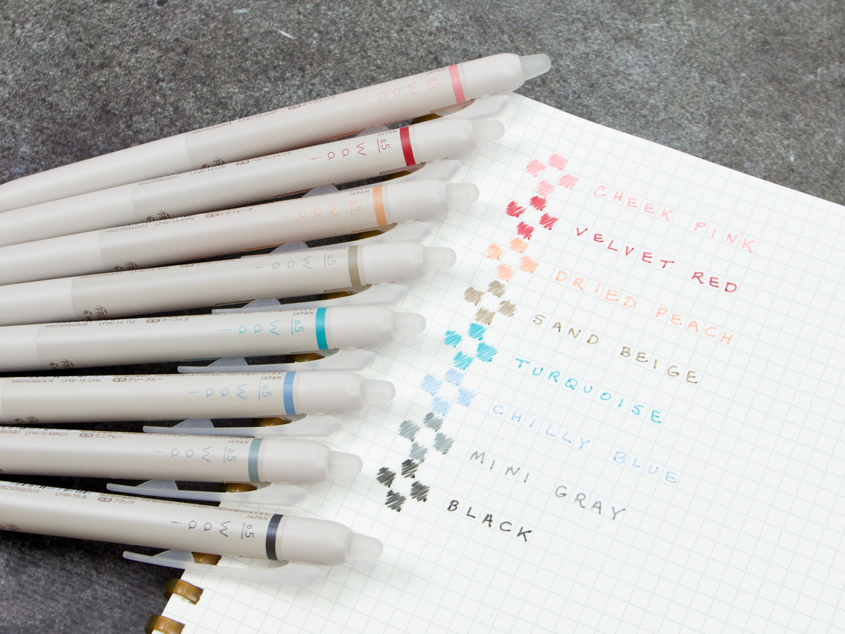 Ensemble de 8 couleurs de balles effaçables Frixion Knock de la série Waai