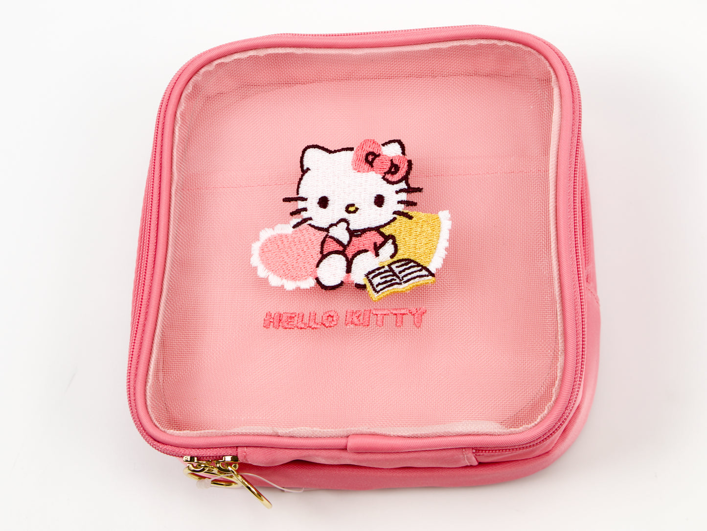 Hello Kitty Mesh Square Zip Pouch