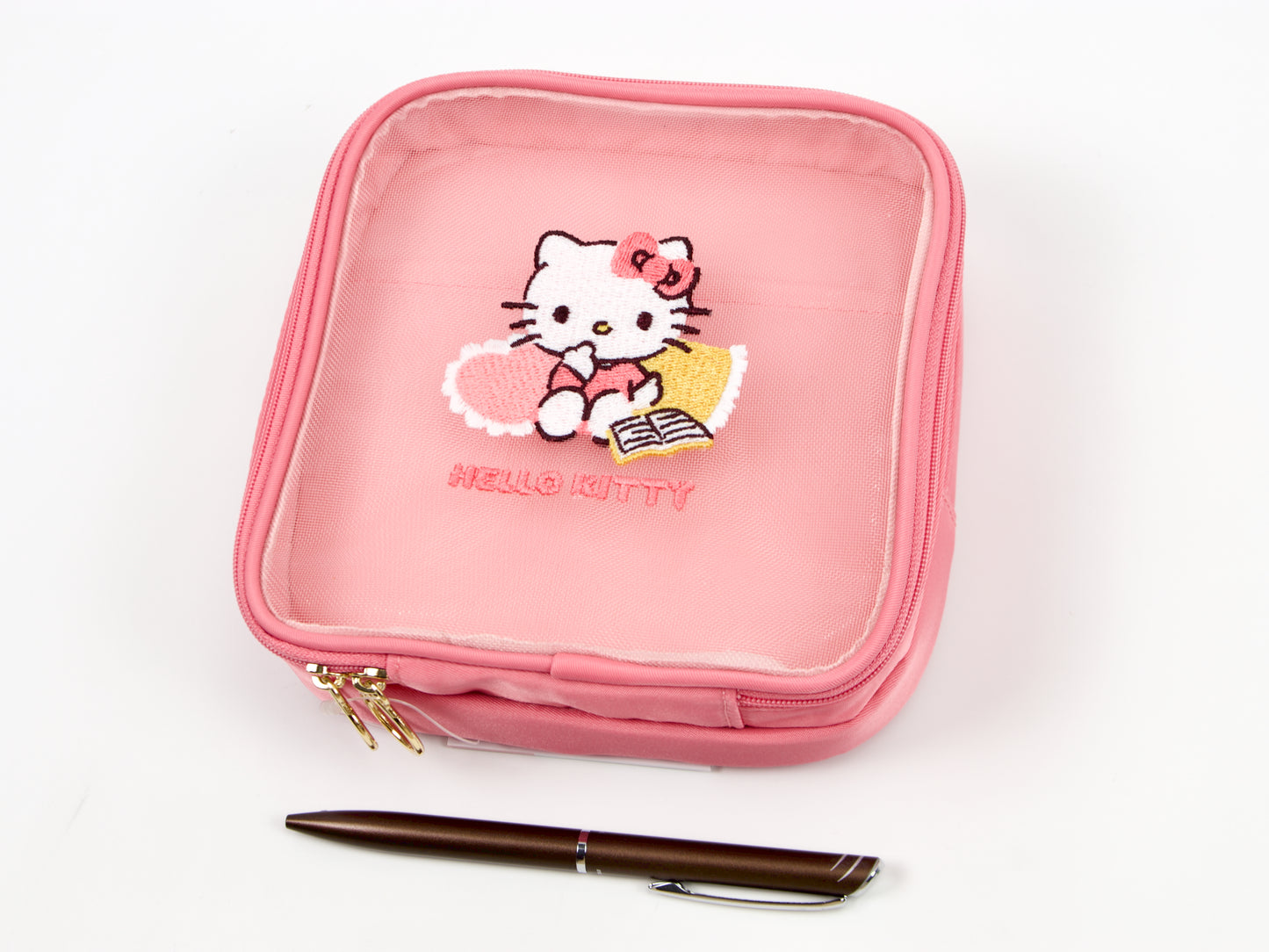 Hello Kitty Mesh Square Zip Pouch