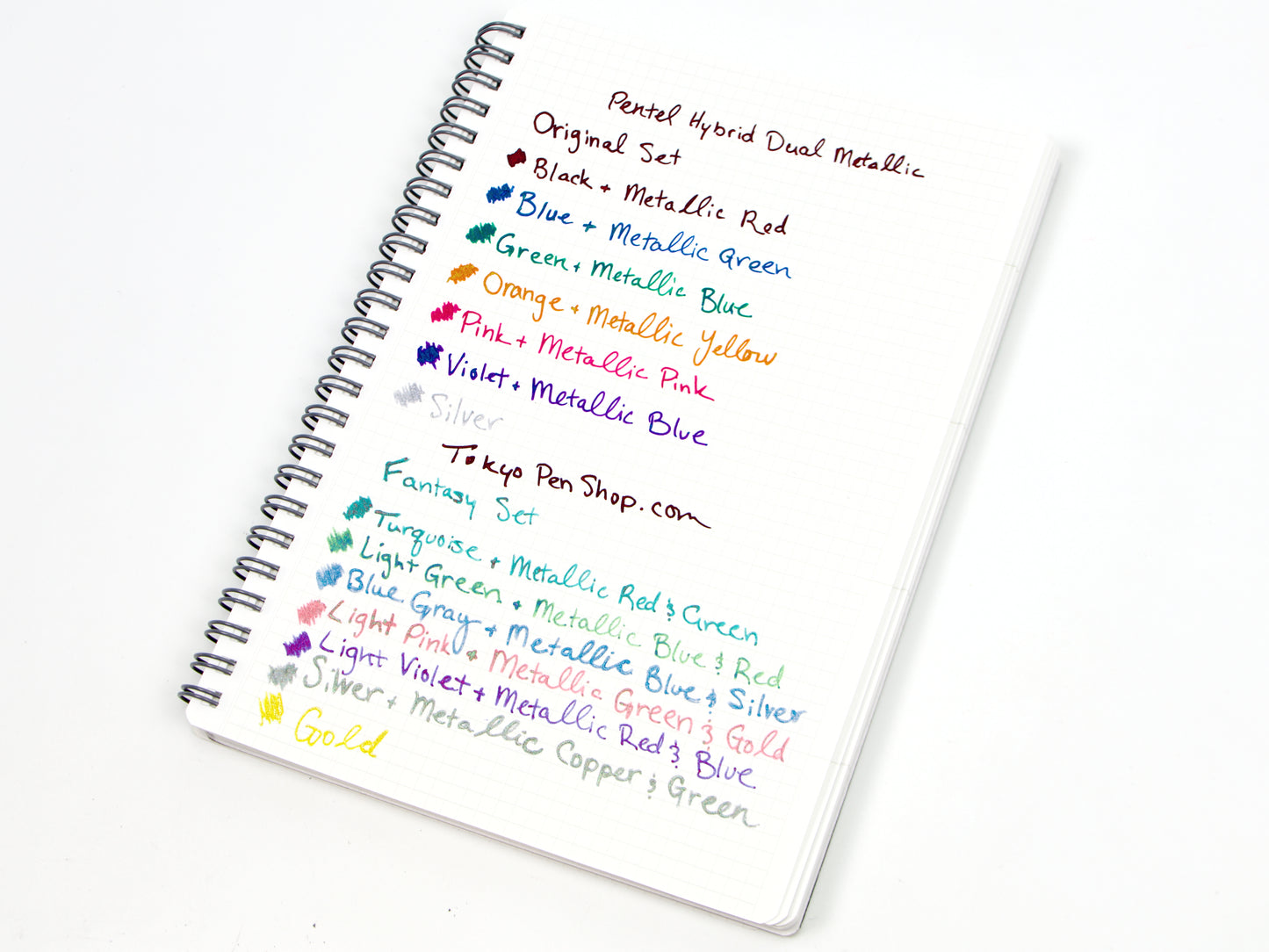Ensemble Pentel Hybrid Dual 7 couleurs 