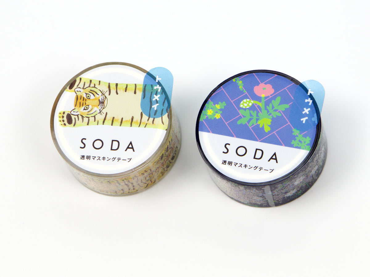Cinta adhesiva transparente Hitotoki SODA de 10 mm
