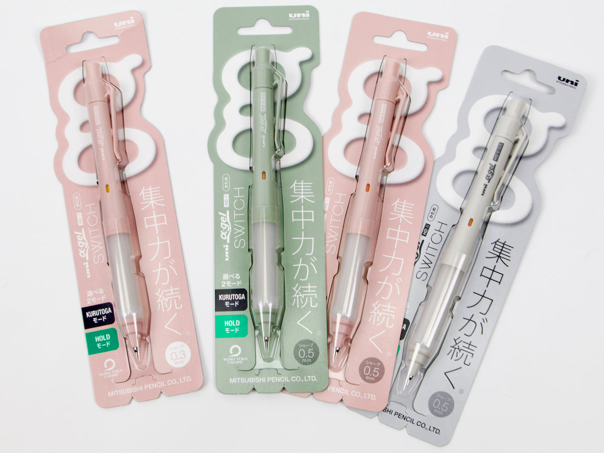 Uni Alpha Gel Kuru Toga Switch New Colors
