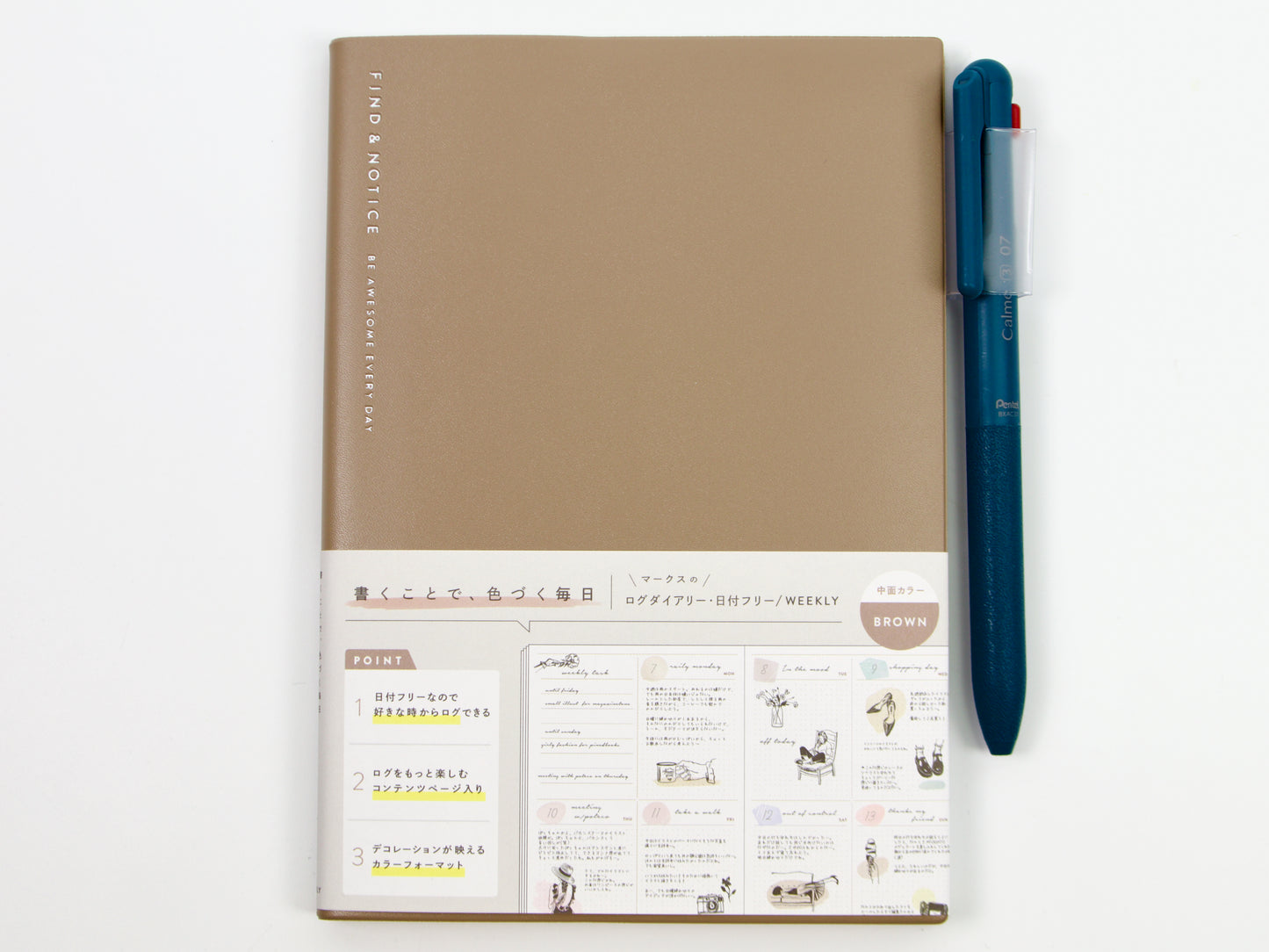Mark's Inc. Log Diary Weekly Free