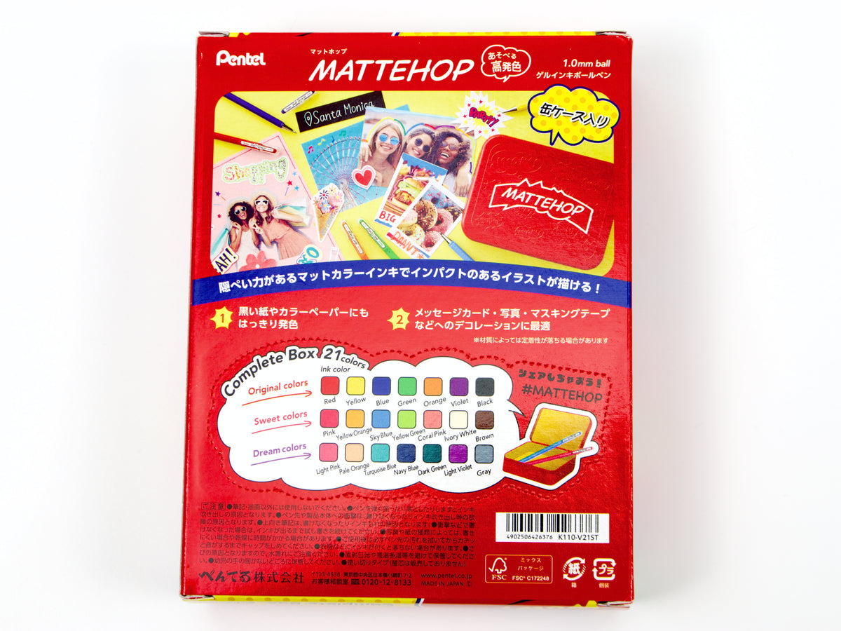 Juego de 7 colores Mattehop de Pentel