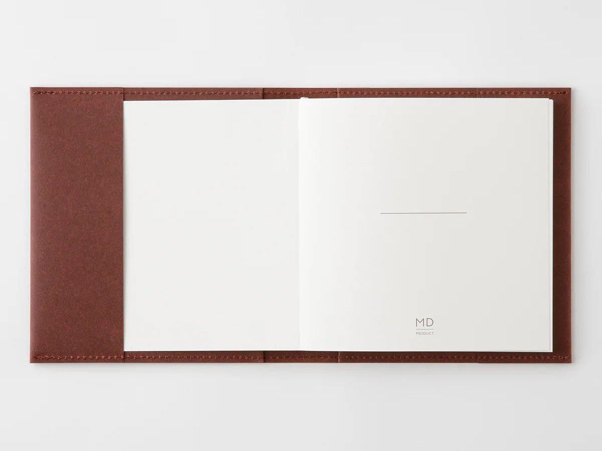 Midori MD Paper A5 Square Notebook Hard Cover (Dark Brown)