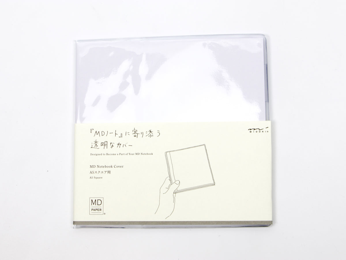 Carnet de notes Midori MD Paper A5 carré avec couverture transparente