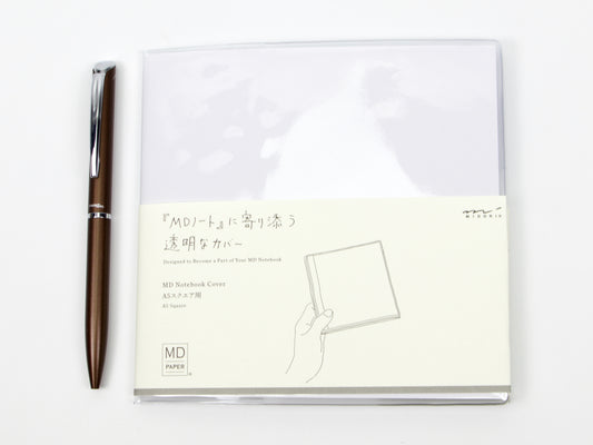 Cuaderno cuadrado A5 Midori MD Paper con tapa transparente