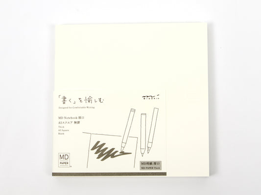 Cuaderno grueso cuadrado tamaño A5 de papel MD de Midori