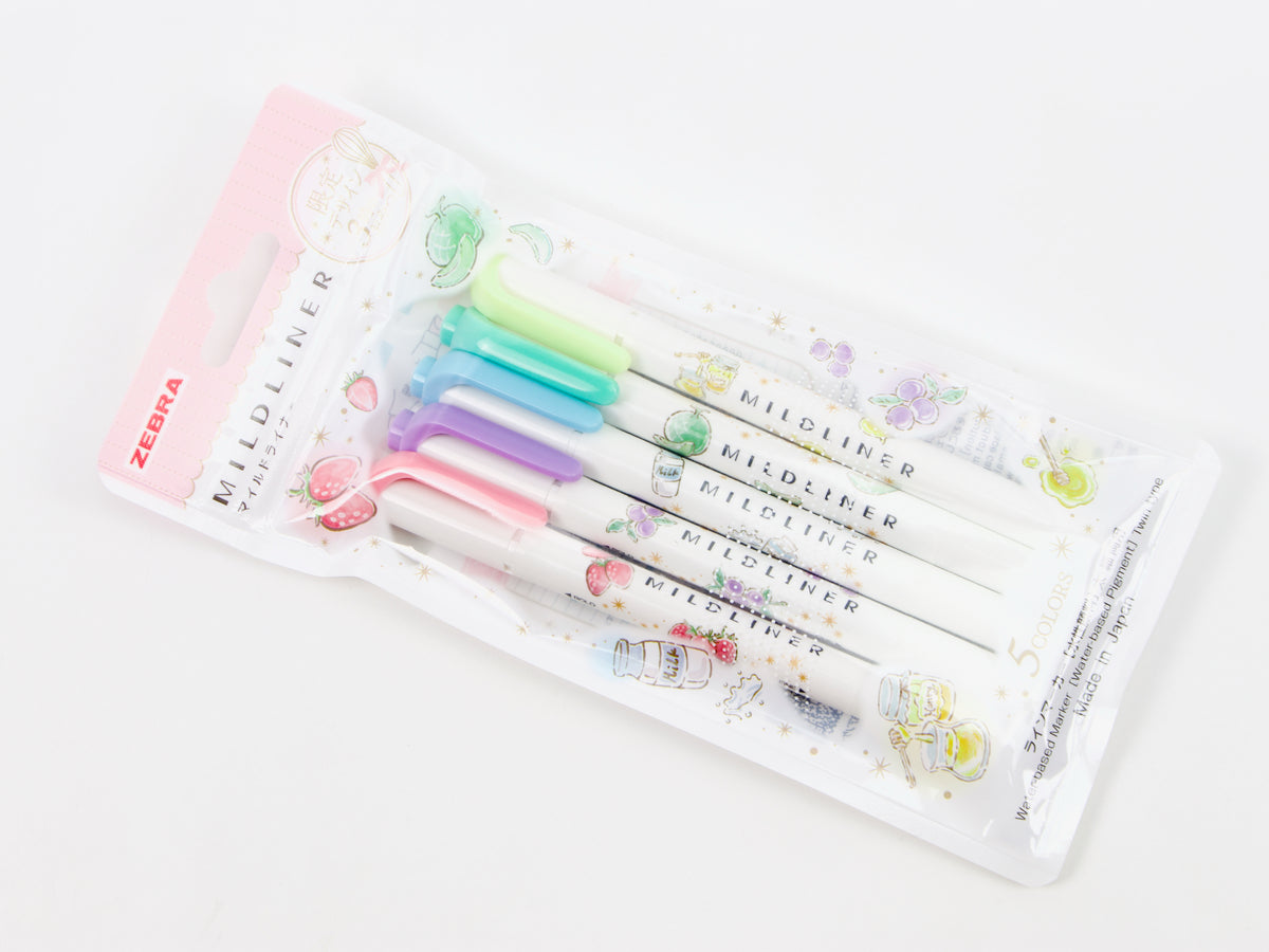 Zebra MildLiner 5 Color Sets 3PM Snack LTD