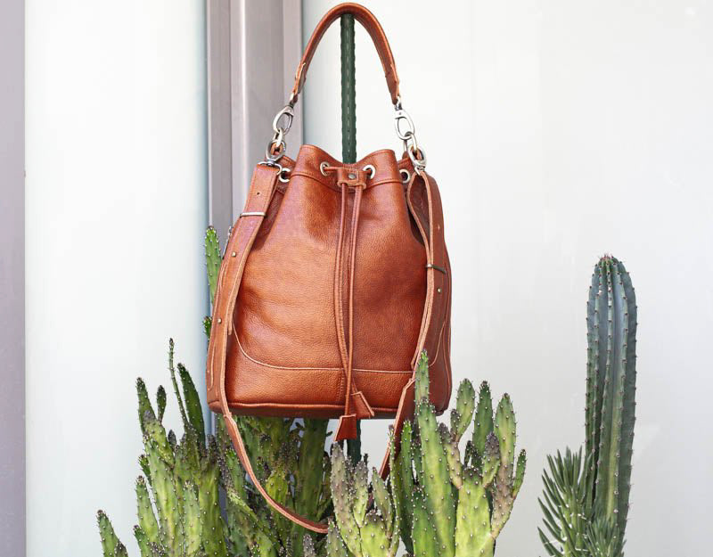 milloo Danae Bucket Bag Brown