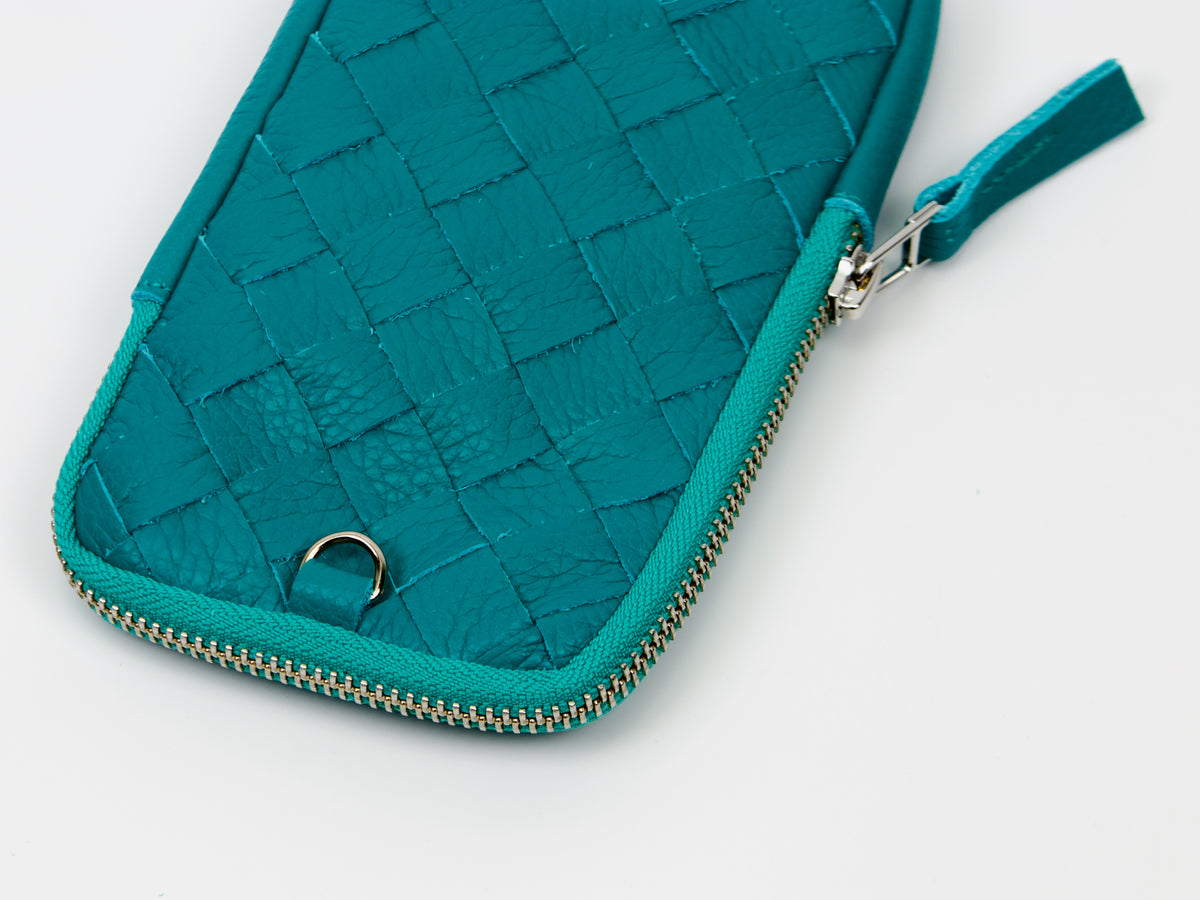 milloo Slim Pen Case Handwoven Turquoise