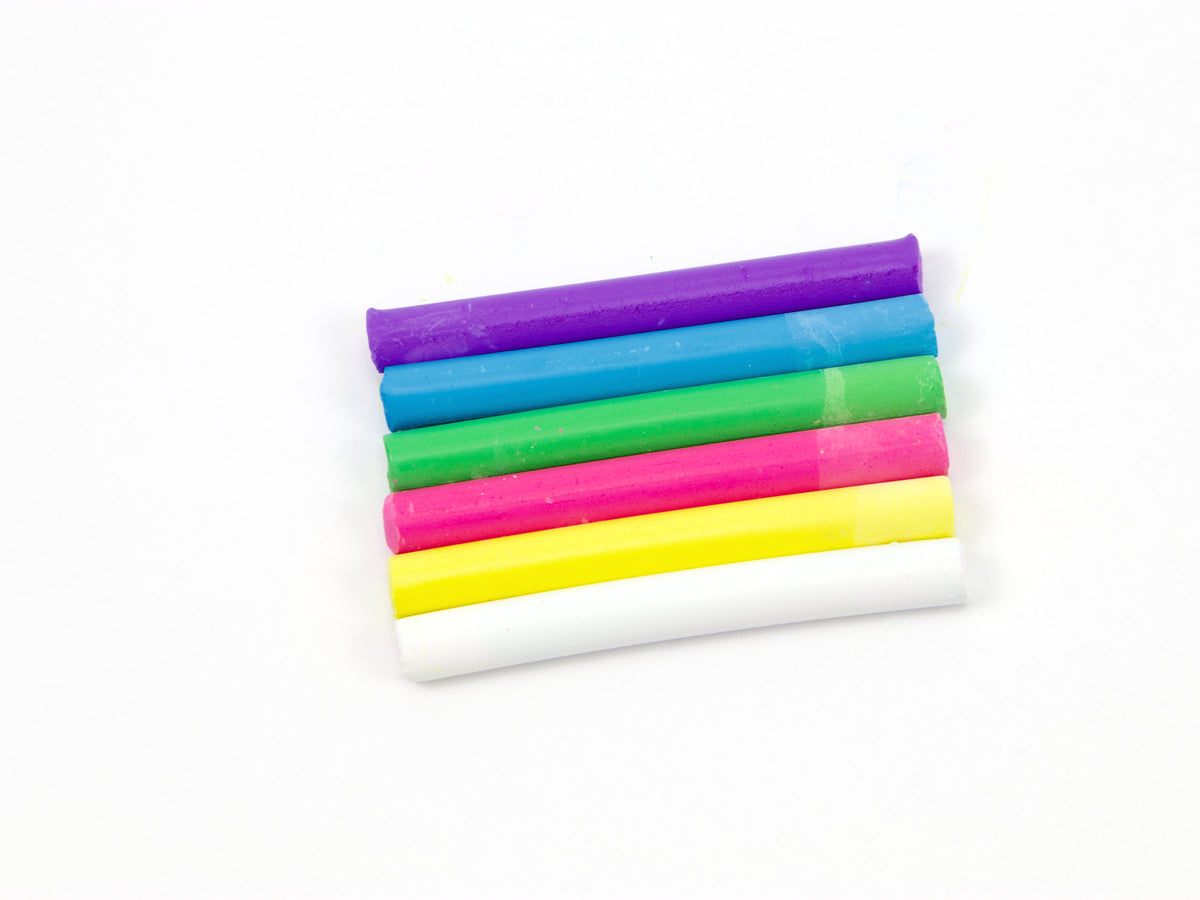 Rikagaku School Dustless Chalk Slim 6 Color Set