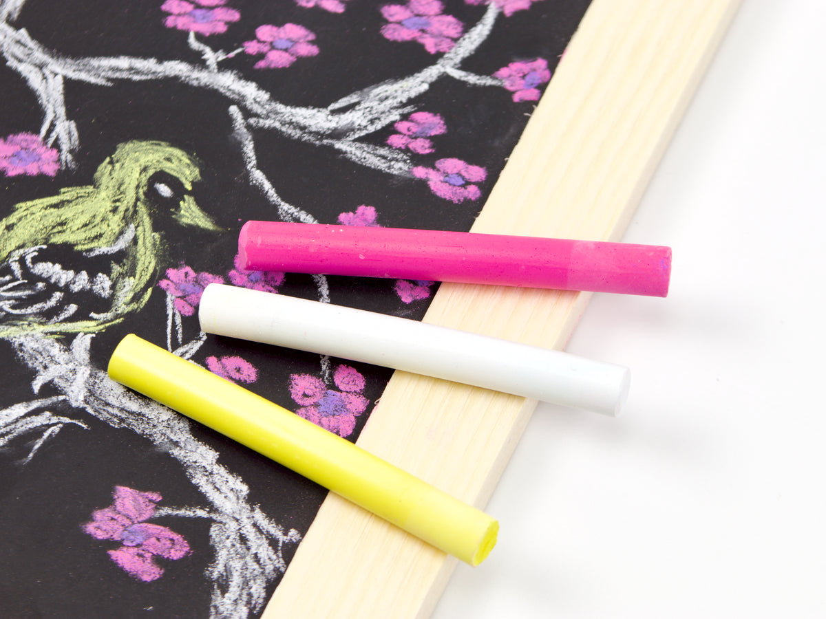 Rikagaku School Dustless Chalk Slim 6 Color Set