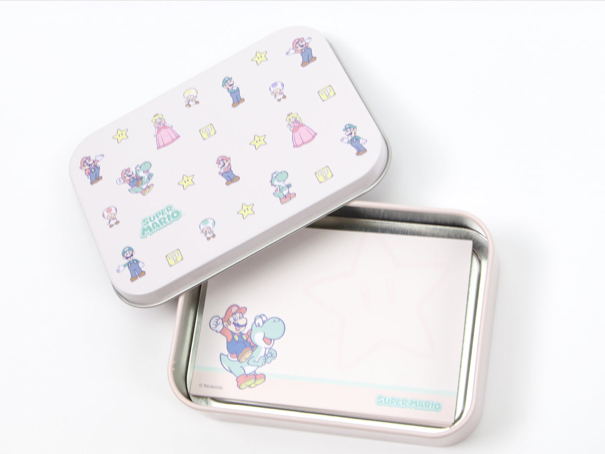 Super Mario Tin with Memo Paper