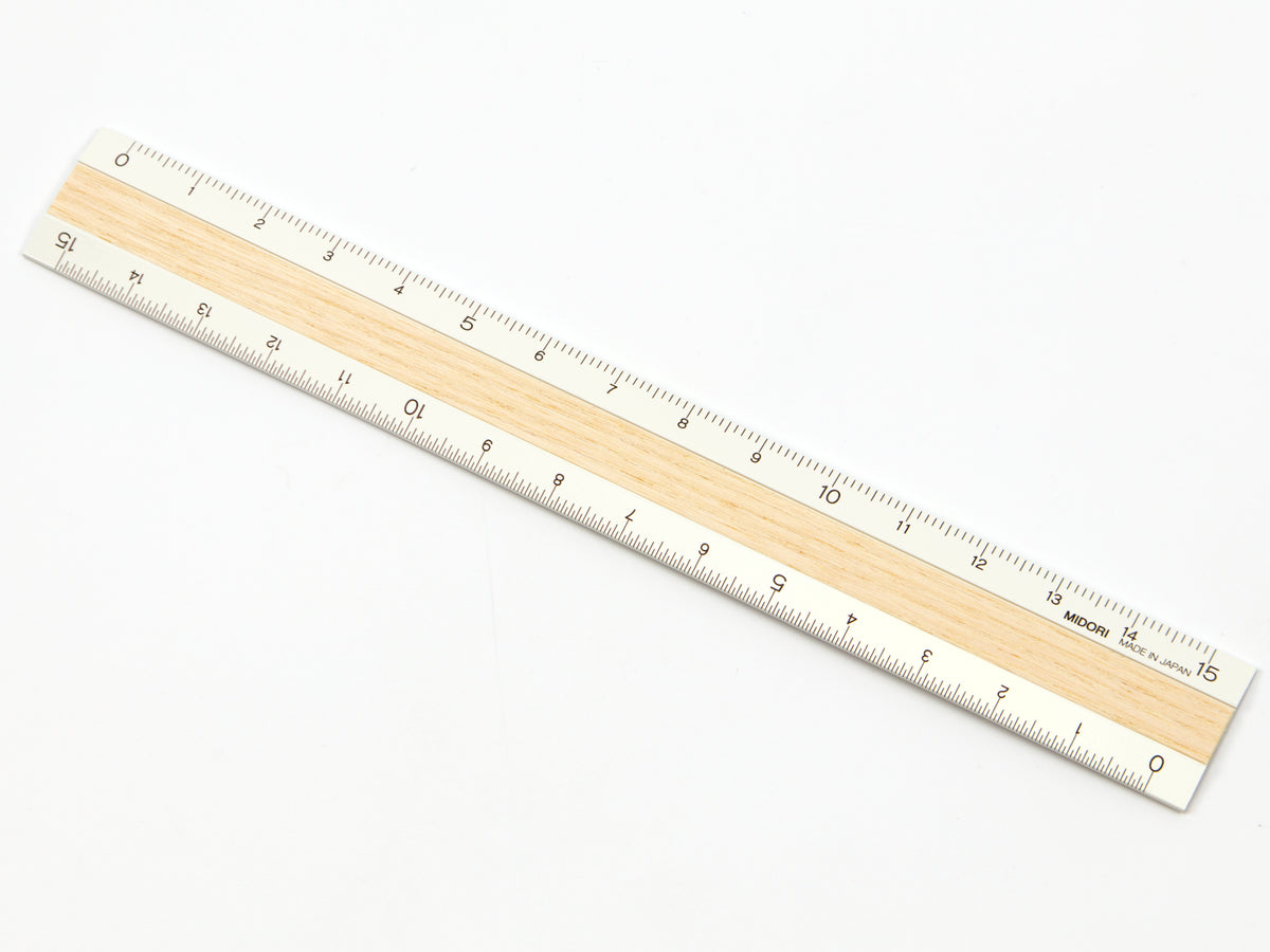 Midori Aluminum and Wood Ruler