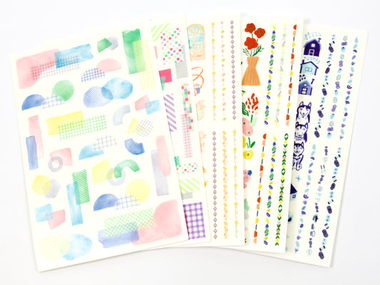Midori Yuru Log Writeable Stickers