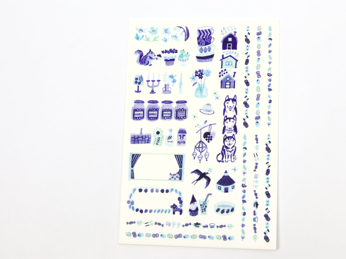 Midori Yuru Log Writeable Stickers