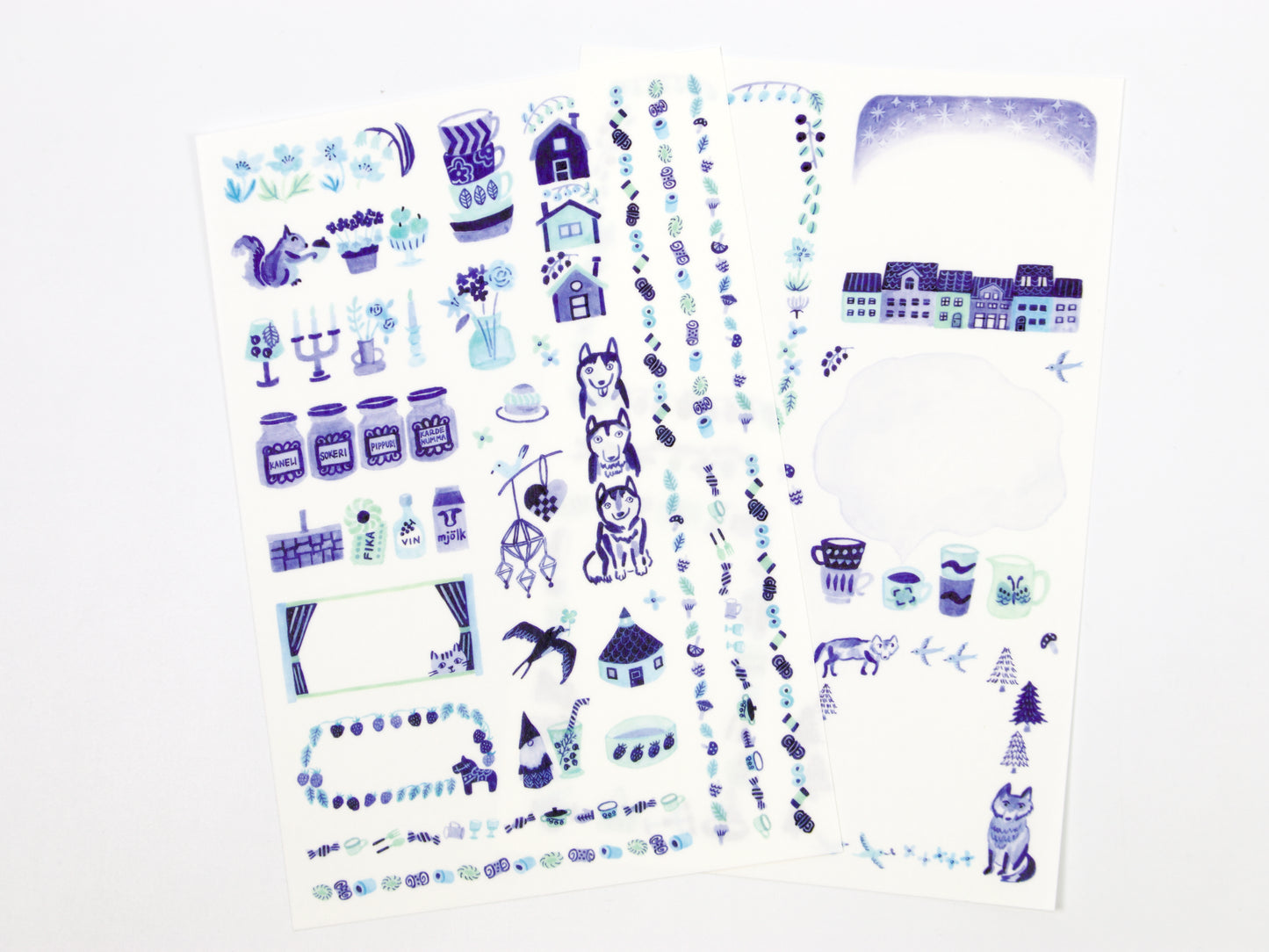 Midori Yuru Log Writeable Stickers