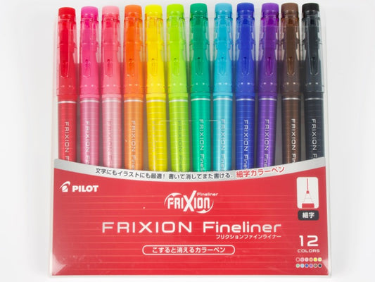 Rotuladores de punta fina borrables Frixion de 12 colores