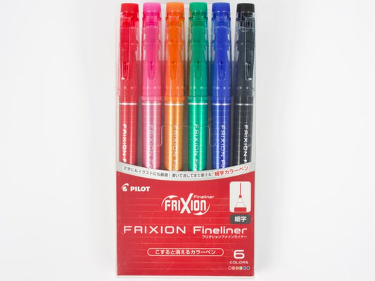 Rotuladores de punta fina borrables Frixion de 6 colores