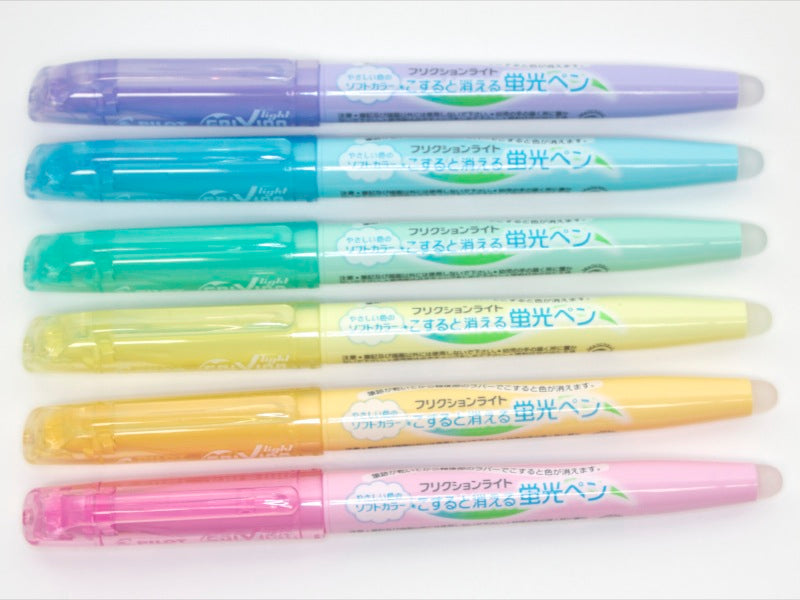 Lot de 6 feutres effaçables Frixion Light Soft Colors
