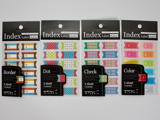 Étiquette d'index Satin