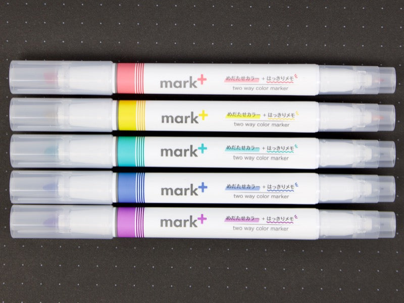 Surligneur bidirectionnel Kokuyo Mark+ - Feutre fin