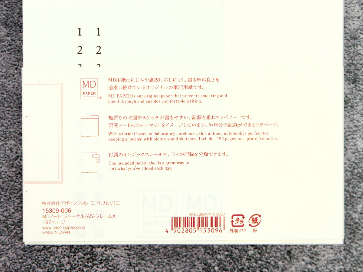 Midori MD Paper Notebook Journal A5