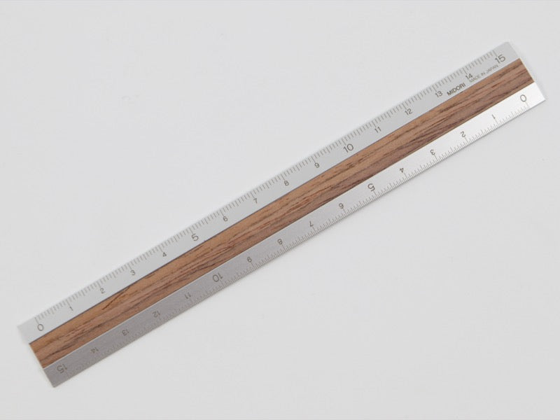 Midori Aluminum and Wood Ruler