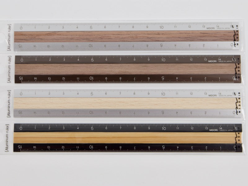Midori Aluminum and Wood Ruler