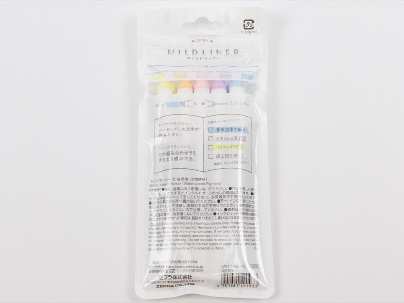 Zebra MildLiner 5-pack