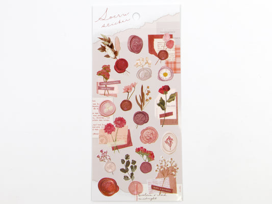 Autocollants floraux pour sceau de cire Mind Wave