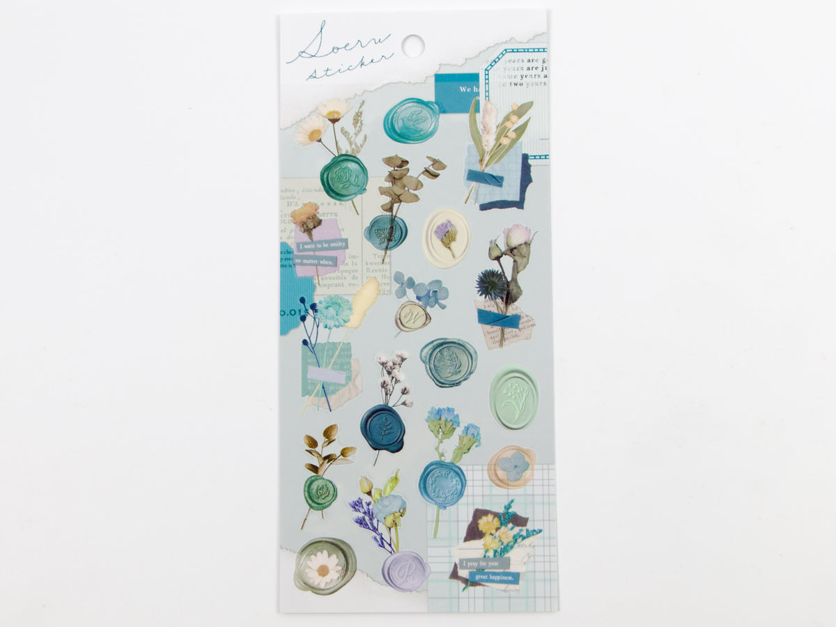 Mind Wave Wax Seal Floral Stickers