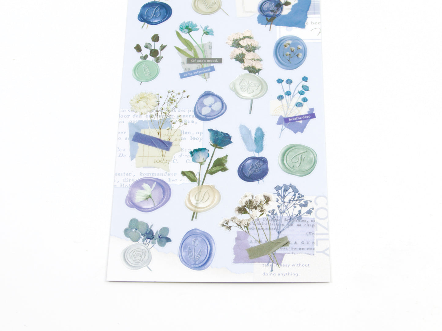 Mind Wave Wax Seal Floral Stickers