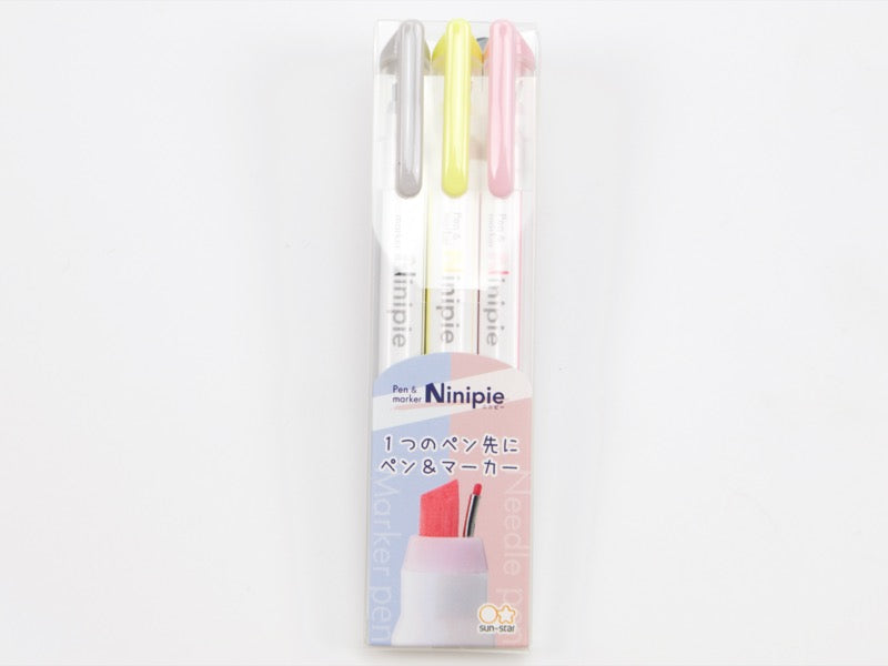 Ensemble de stylos et marqueurs Sun-Star Ninipie 3 couleurs