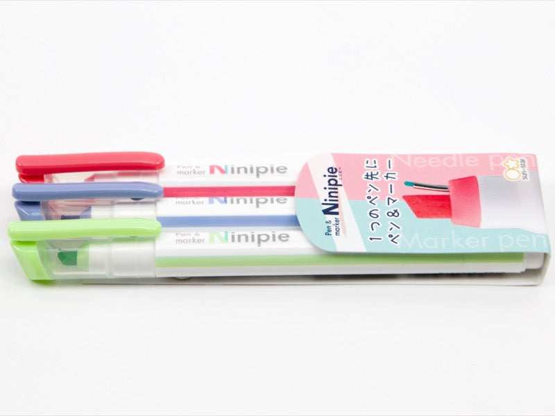 Ensemble de stylos et marqueurs Sun-Star Ninipie BOLD 3 couleurs