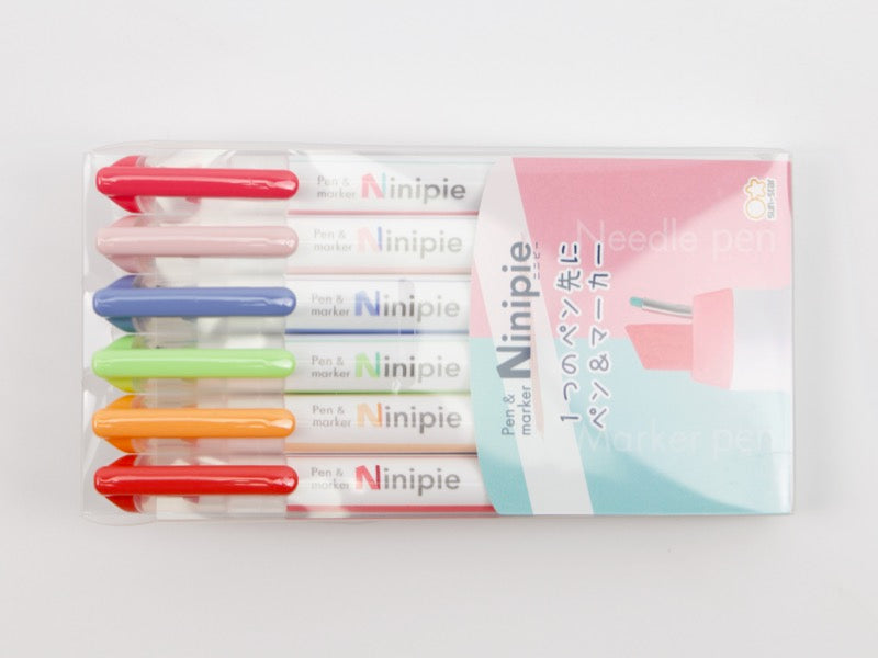 Ensemble de stylos et marqueurs Sun-Star Ninipie BOLD 6 couleurs